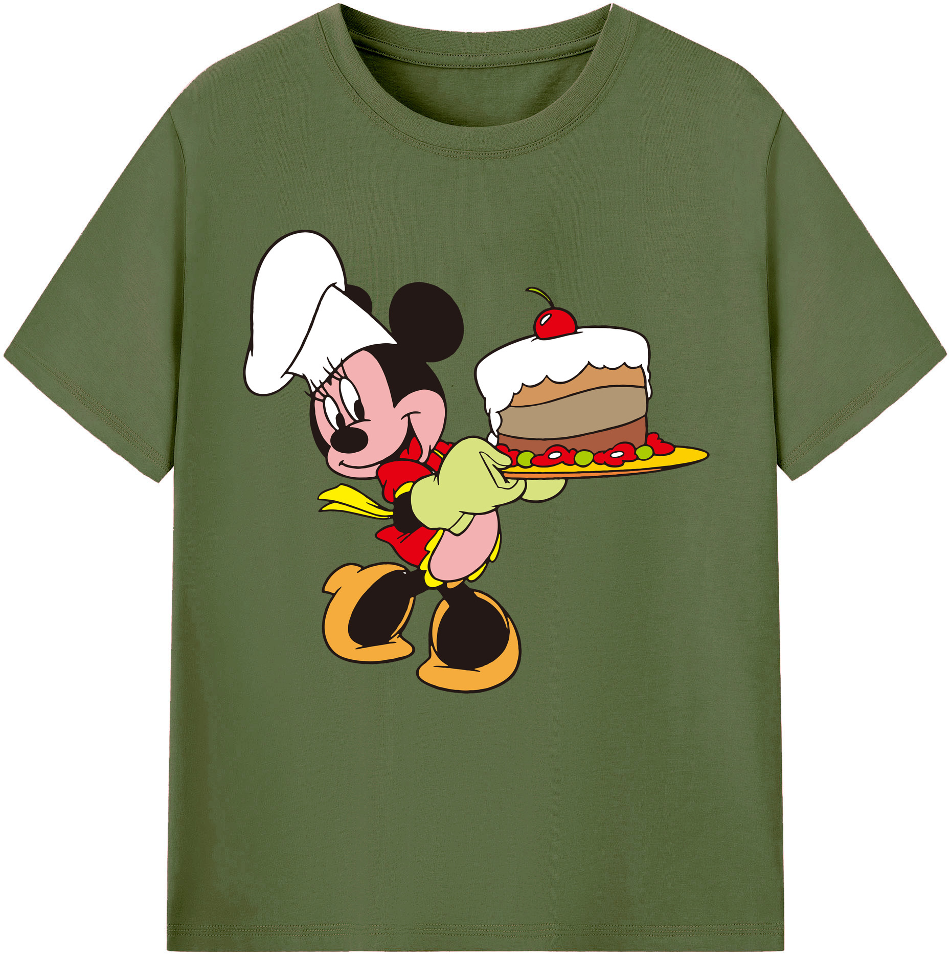 （画像用） ミッキーマウス Mickey Mouse 綿100％半袖Tシャツ（フロントプリント）